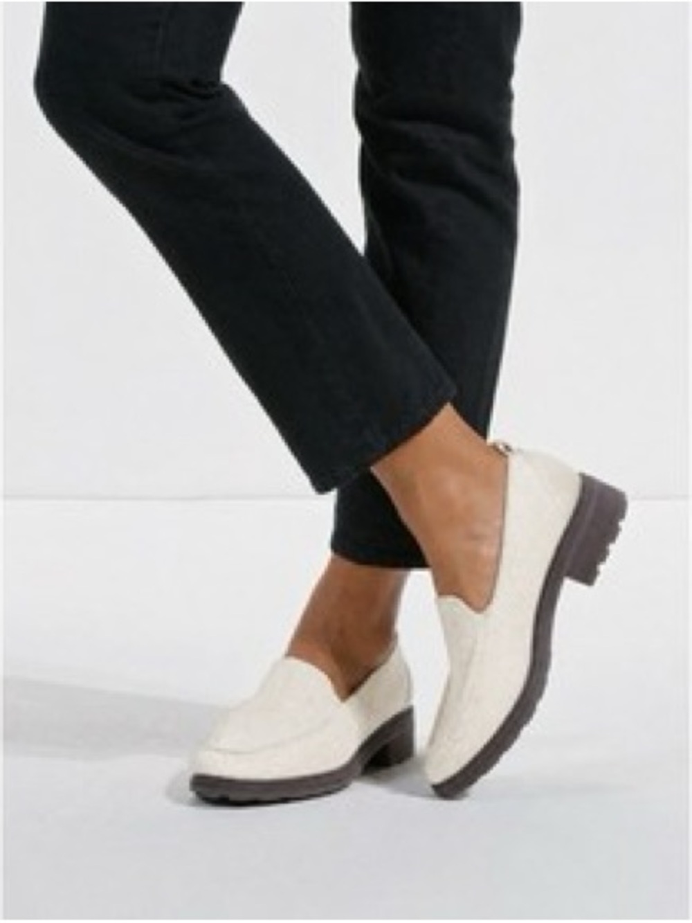 Rothy’s Merino Wool Blend The Lug Loafers in Ivory